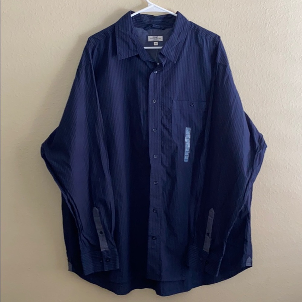 OLD NAVY Men’s Pinstriped Long Sleeve Button Down Big & Tall Size 2XL NWT